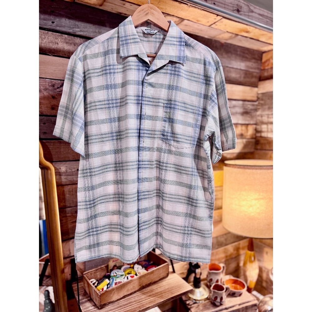 Vintage Woolworth Short Sleeve Button Down Large